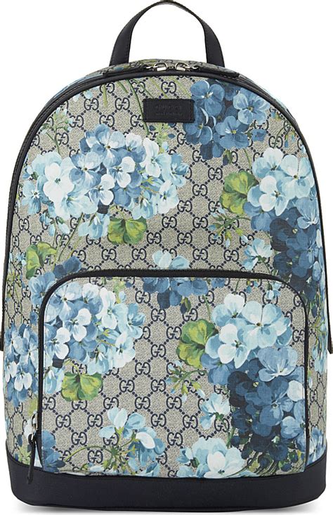 gucci blue floral backpack|gucci mini backpack.